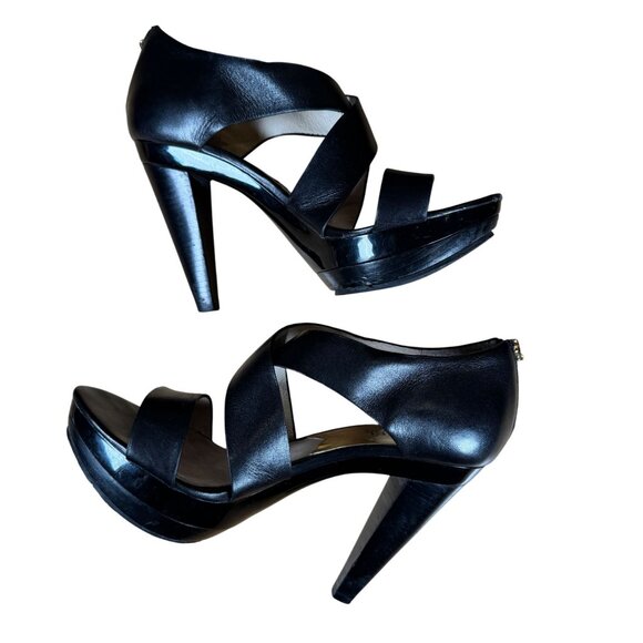 Michael Michael Kors Elena Black Platform Stiletto Heels Size 7.5 - Picture 6 of 9
